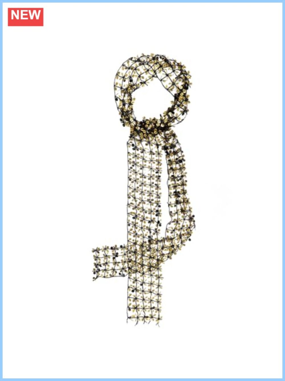 Sequin Skinny Fashion Scarf for Women Party Evening